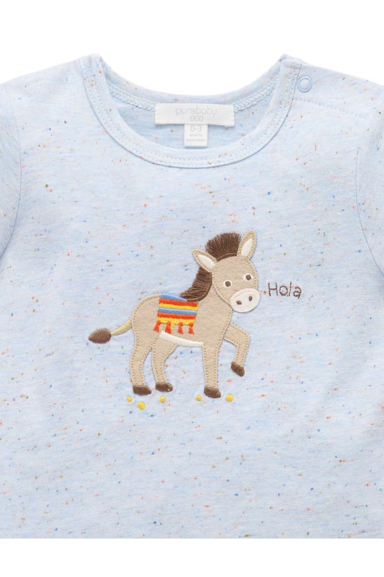 Linen Blend Short and Tee Set, Alternate, color, Taco Stripe