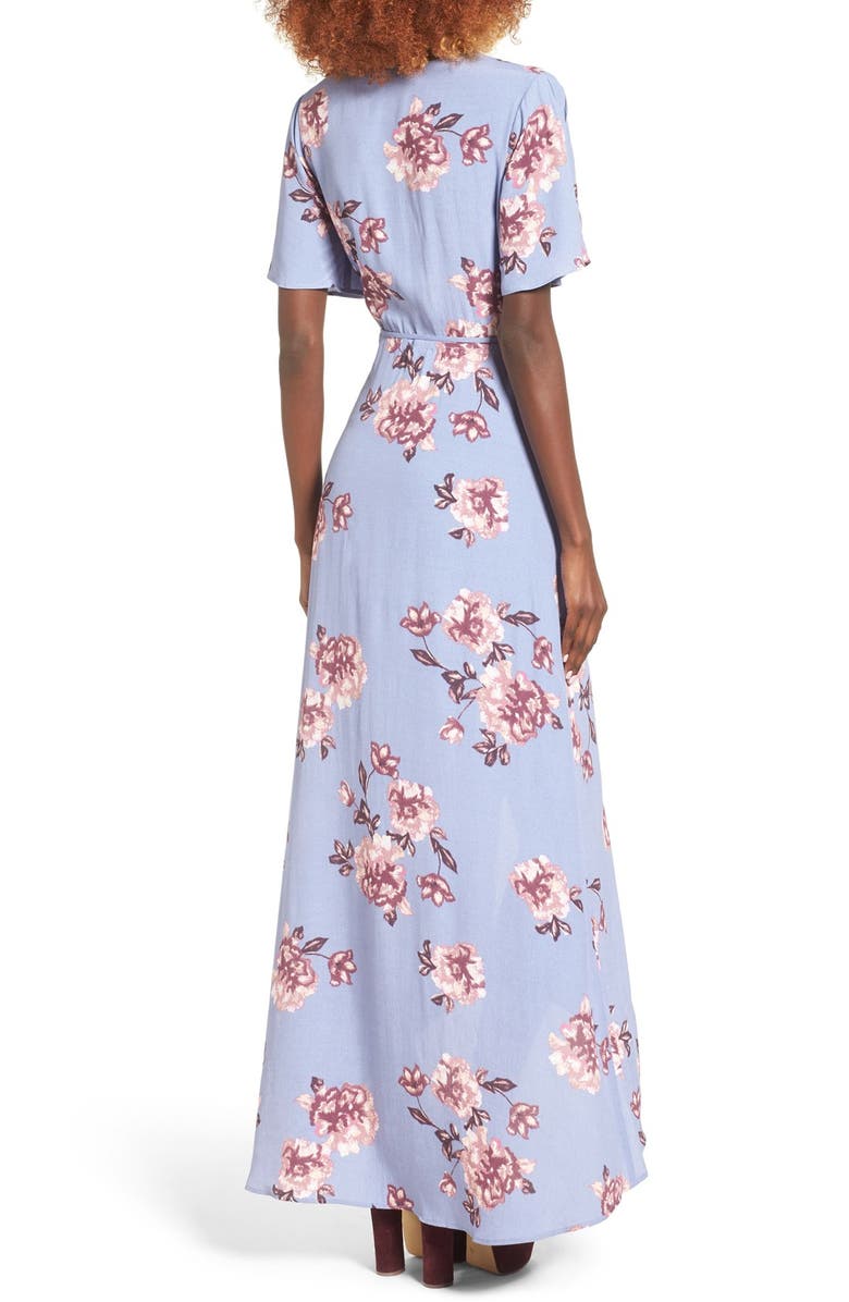 ASTR the Label ASTR Selma Floral Print Wrap Dress, Alternate, color,
