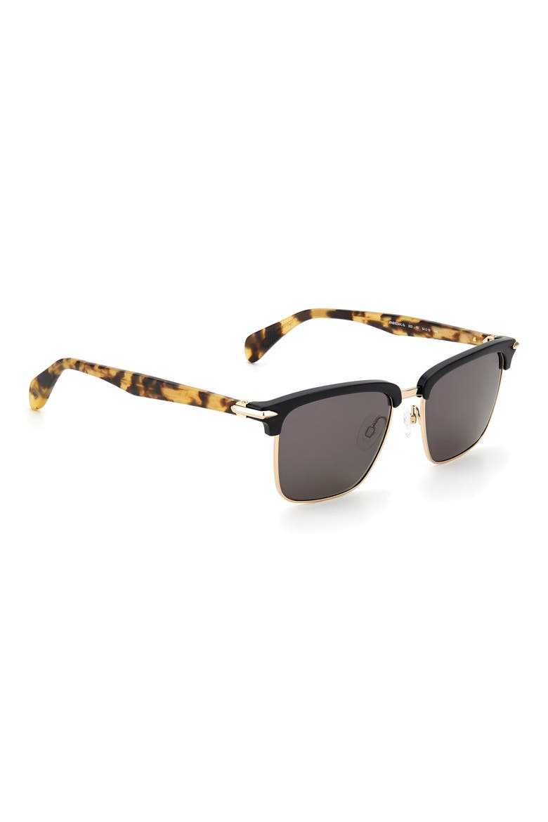 54mm Rectangular Sunglasses, Alternate, color, MATTE BLACK