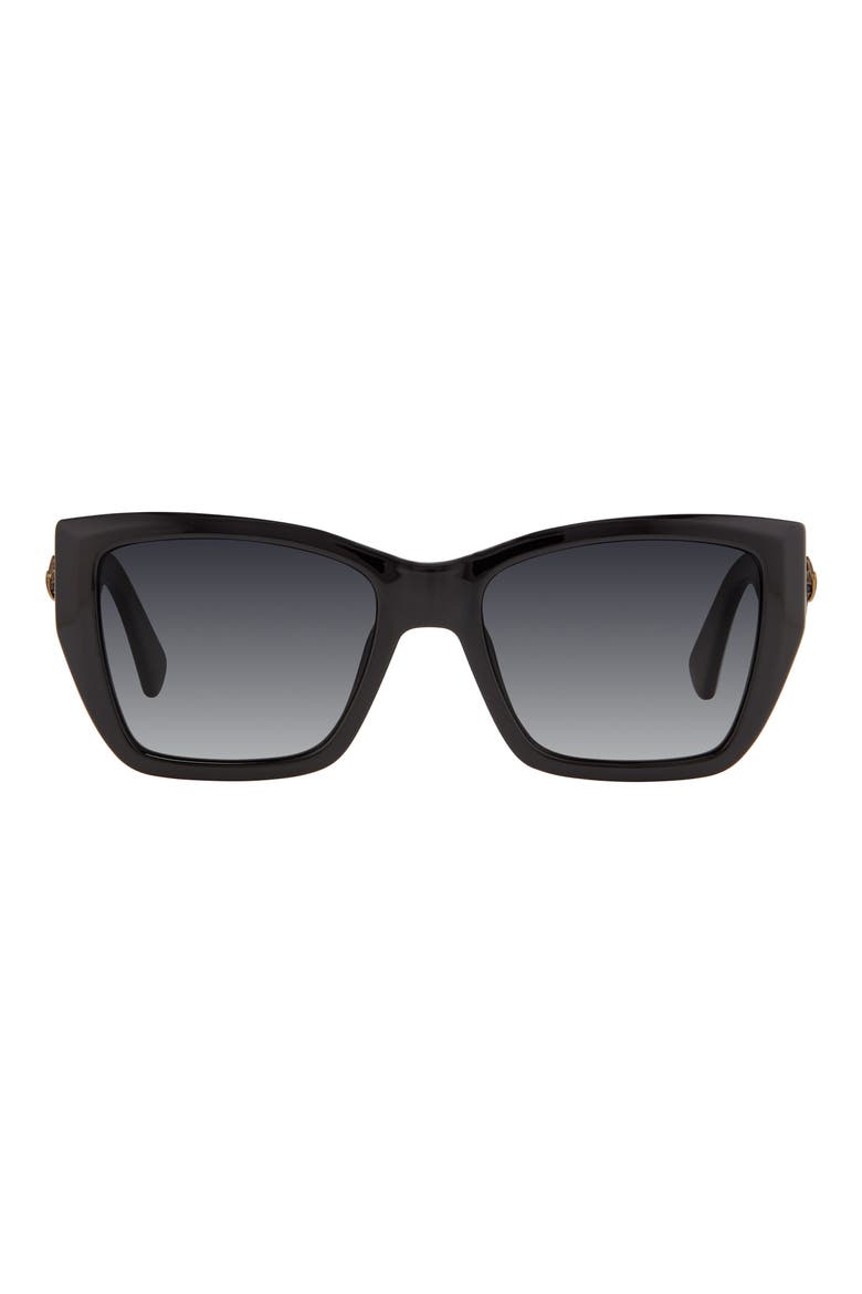 54mm Rectangular Sunglasses, Main, color, BLACK/ GREY PZ
