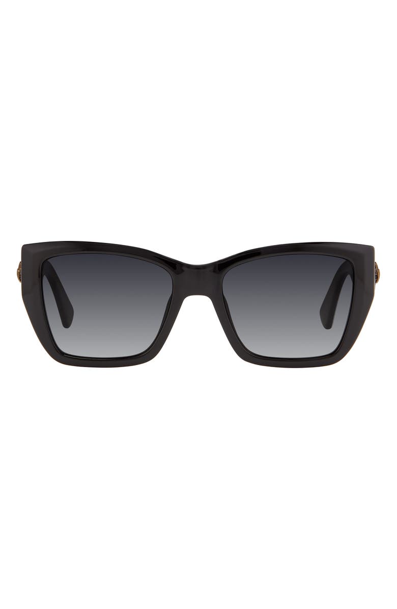 Kurt Geiger London 54mm Rectangular Sunglasses, Main, color, Black/ Grey Pz
