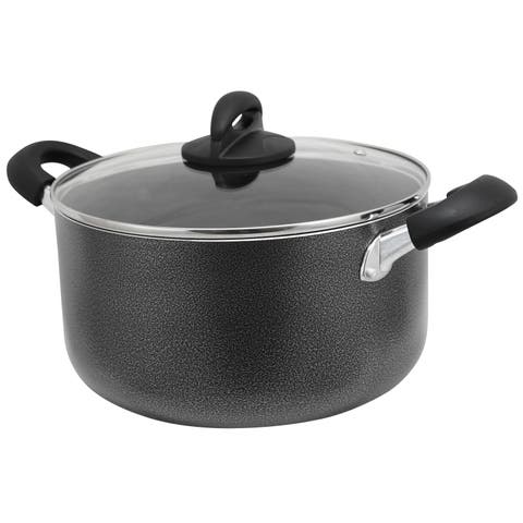 Clairborne 6 Quart Aluminum Hammered Tone Dutch Oven with Lid