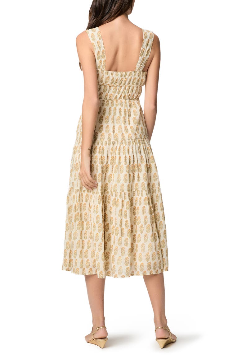 Kinney Tiered Cotton Midi Dress, Alternate, color, BONE MULTI