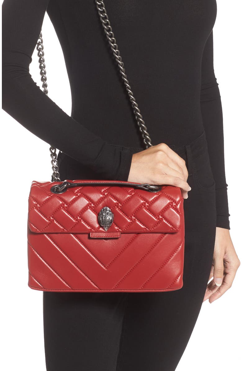 Kurt Geiger London Kensington X Quilted Leather Shoulder Bag, Alternate, color,