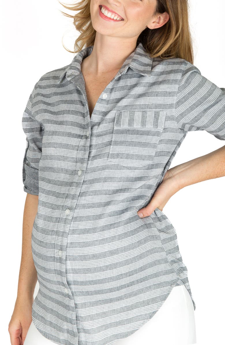 Nom Maternity Sadie Maternity/Nursing Shirt, Alternate, color, 
