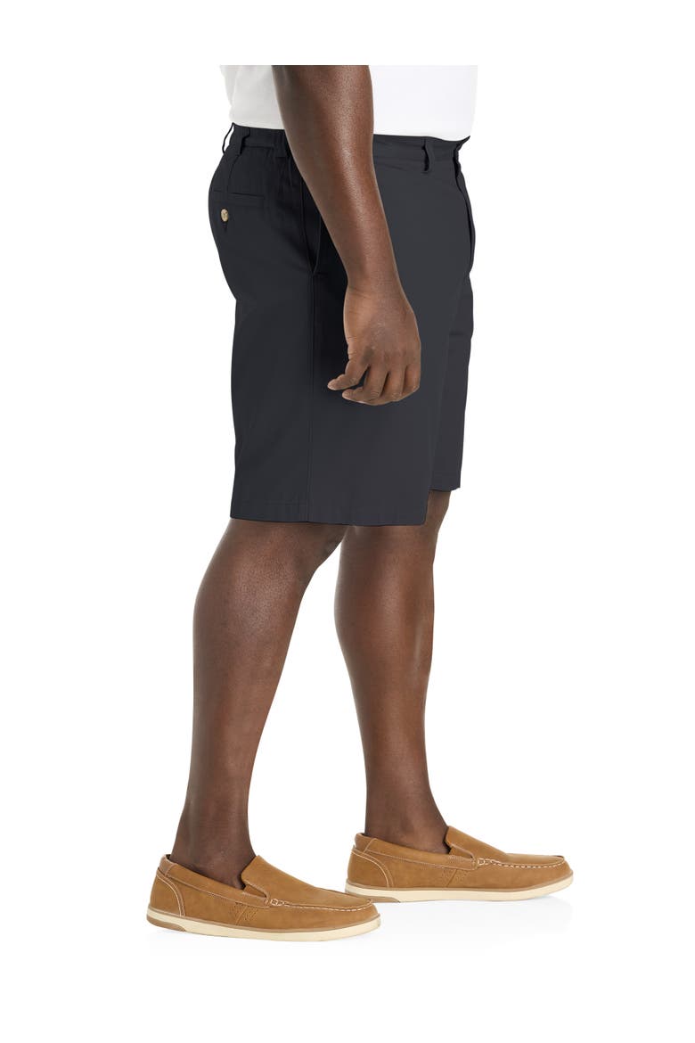 Big & Tall Waist-Relaxer Cotton Shorts, Alternate, color, BLACK