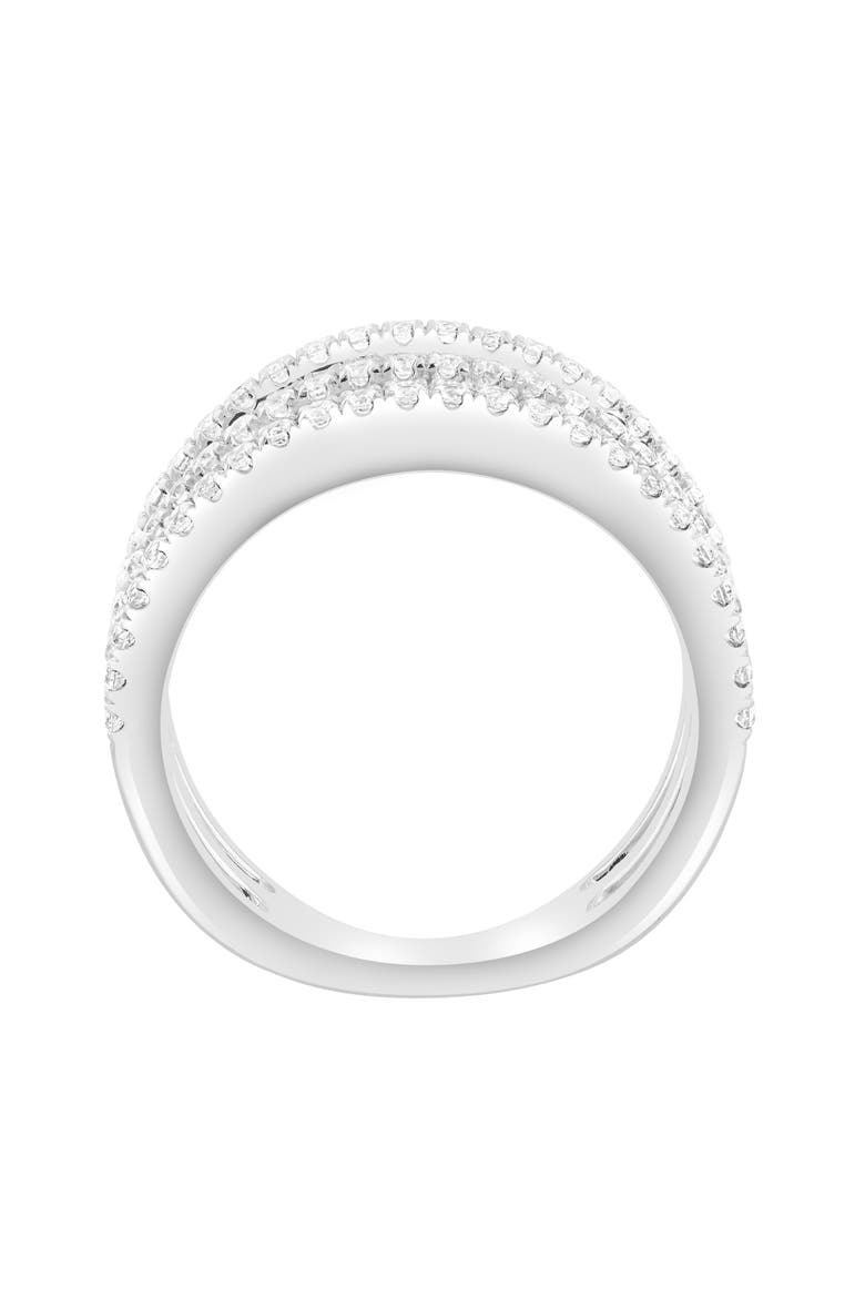 Sterling Silver Zircon Triple Band Ring, Alternate, color, SILVER