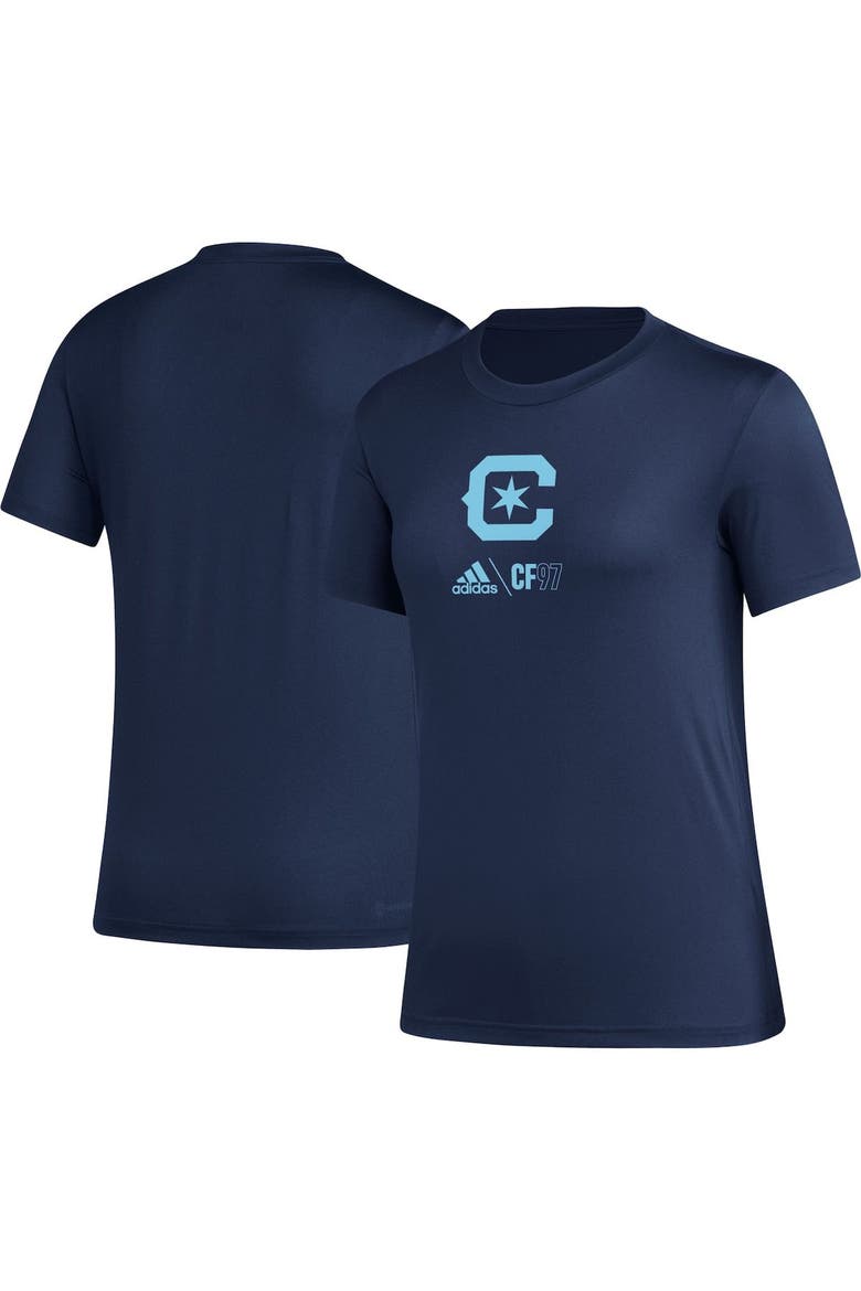 Women's adidas Navy Chicago Fire AEROREADY Club Icon T-Shirt, Main, color, Navy