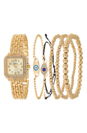 American Exchange Bracelet Strap Watch, 24mm In Gold