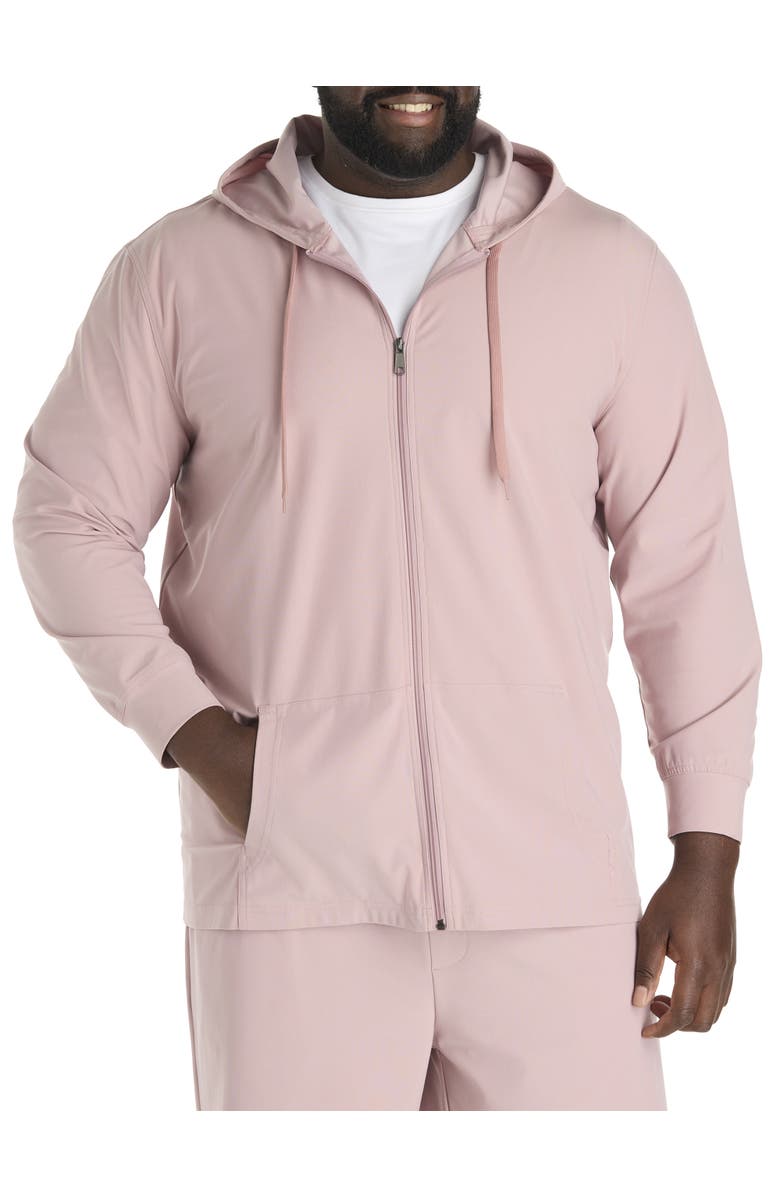 Society of One by DXL Big & Tall Commuter Full-Zip Hoodie, Main, color, Woodrose