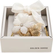 Golden Goose Skins Stripe Butterfly Charm Shoelaces