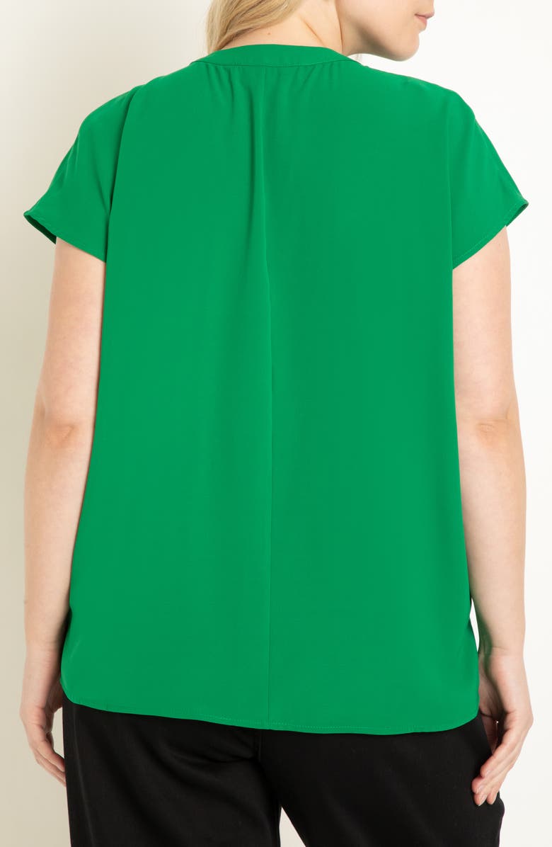 ELOQUII Short Sleeve Blouse, Alternate, color, 