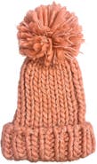 MARCUS ADLER Fluffy Pom Chunky Knit Beanie