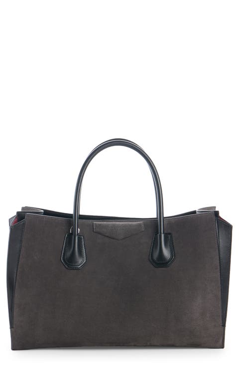 Small Antigona Catchall Leather & Suede Tote
