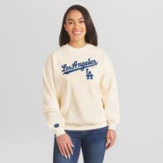 WEAR by Erin Andrews Women's WEAR by Erin Andrews Cream Los Angeles Dodgers Heavyweight Crew Neck Sweatshirt