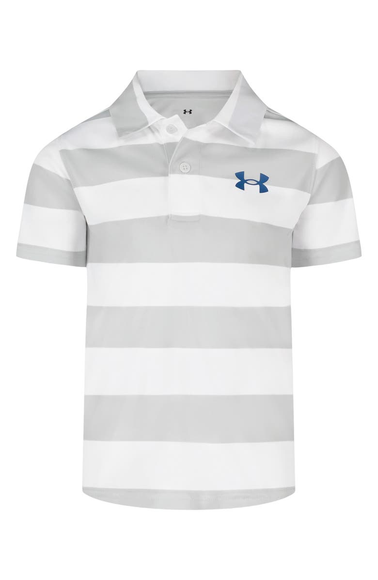 Under Armour Kids' Matchplay Stripe Polo, Main, color, White Stripe