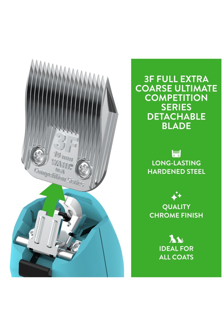 3F Full Extra Coarse Detachable Pet Grooming Blade, Alternate, color, Chrome