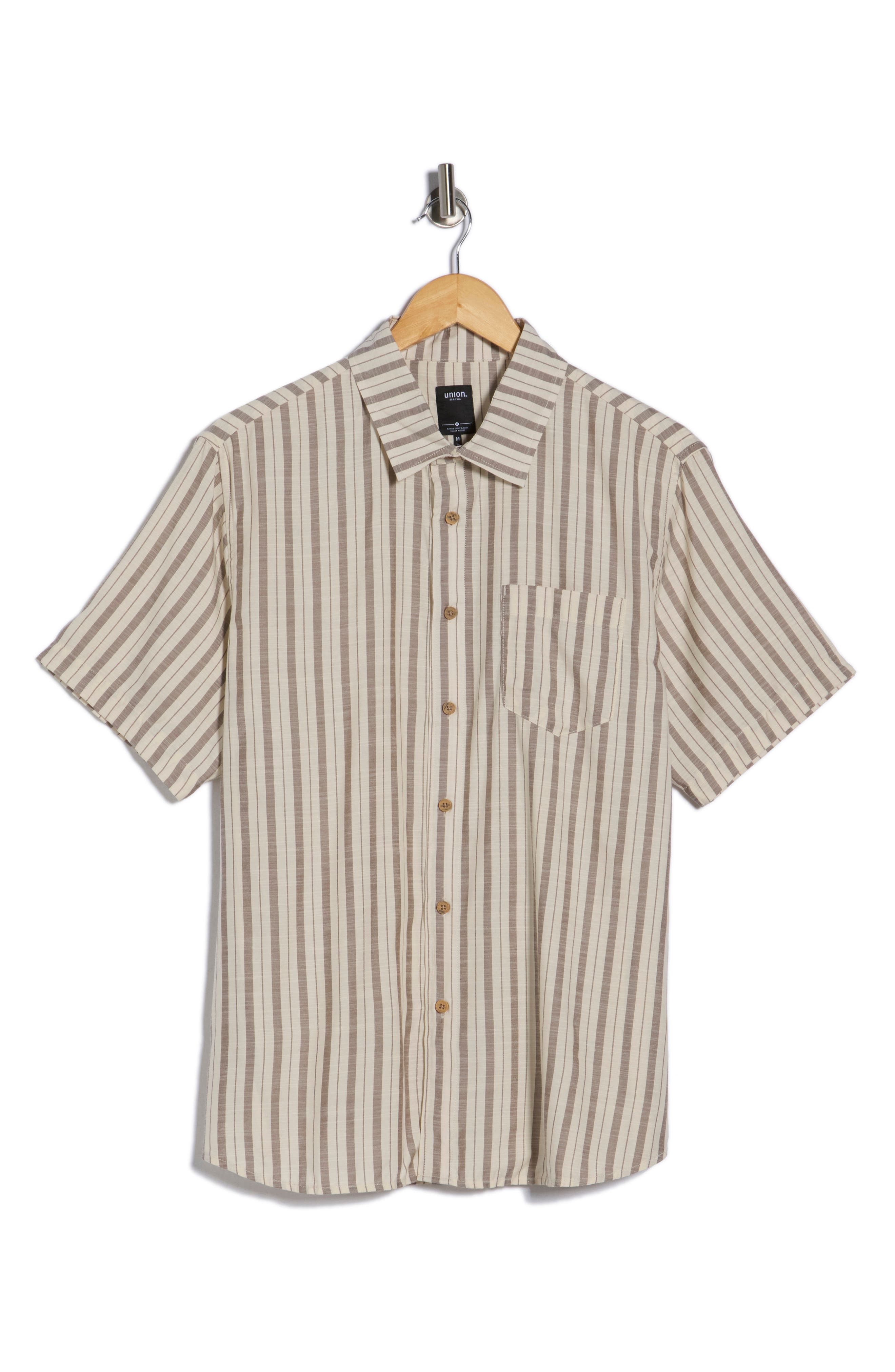 Union Venice Yarn Dyed Slub Short Sleeve Button-Up Shirt