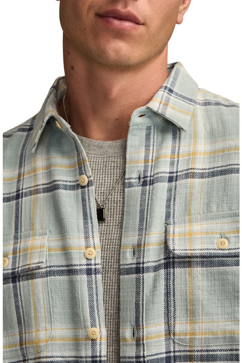 Plaid Slub Utility Shirt, Alternate, color, SAGE MULTI