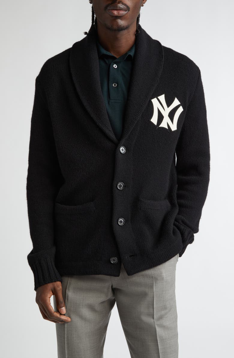 Ralph Lauren Purple Label New York Yankees<sup>™</sup> Shawl Collar Cashmere Cardigan, Main, color,