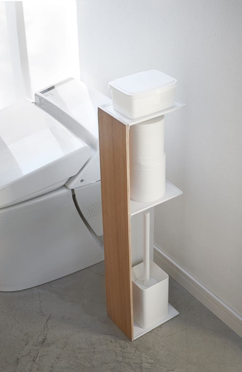 Yamazaki Rin Toilet Organizer, Alternate, color, Ash