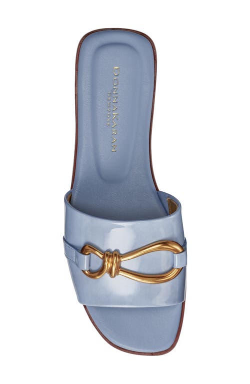 Donna Karan Haylen Hardware Slide Sandals In Blue Frost