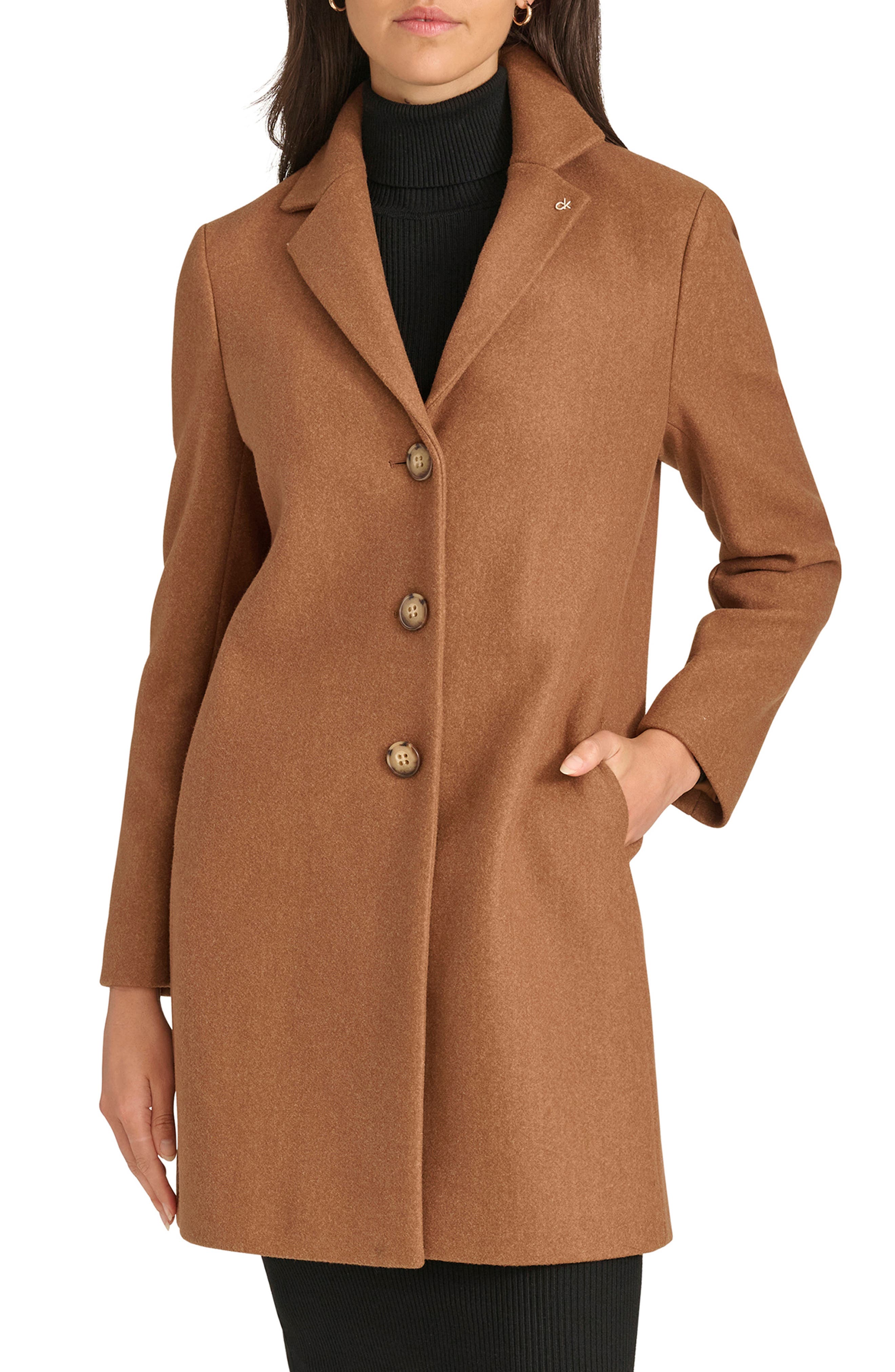 Calvin Klein Classic Notch Lapel Coat