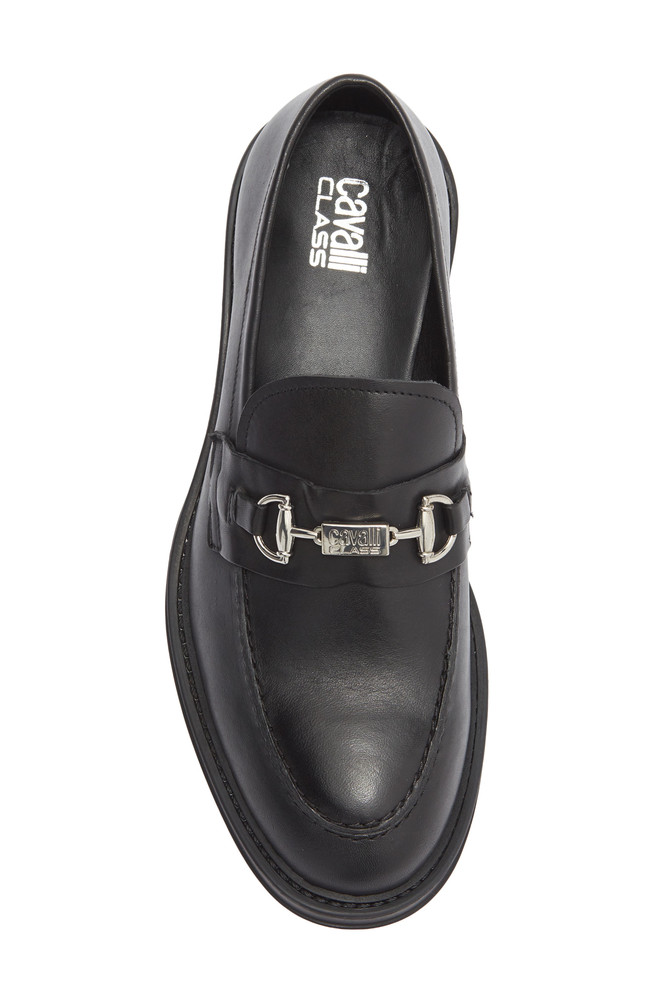 Roberto Cavalli Crip Bit Loafer, Alternate, color, Black