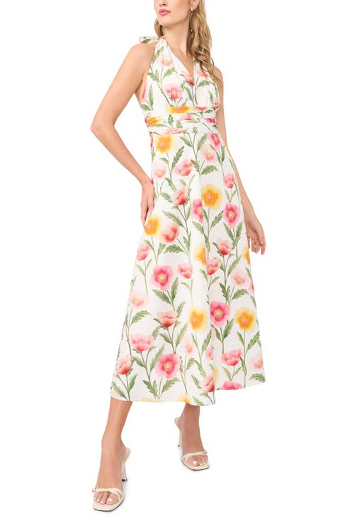 Nicky Floral Halter Neck Cotton Dress