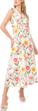 Ted Baker Nicky Floral Halter Neck Cotton Dress