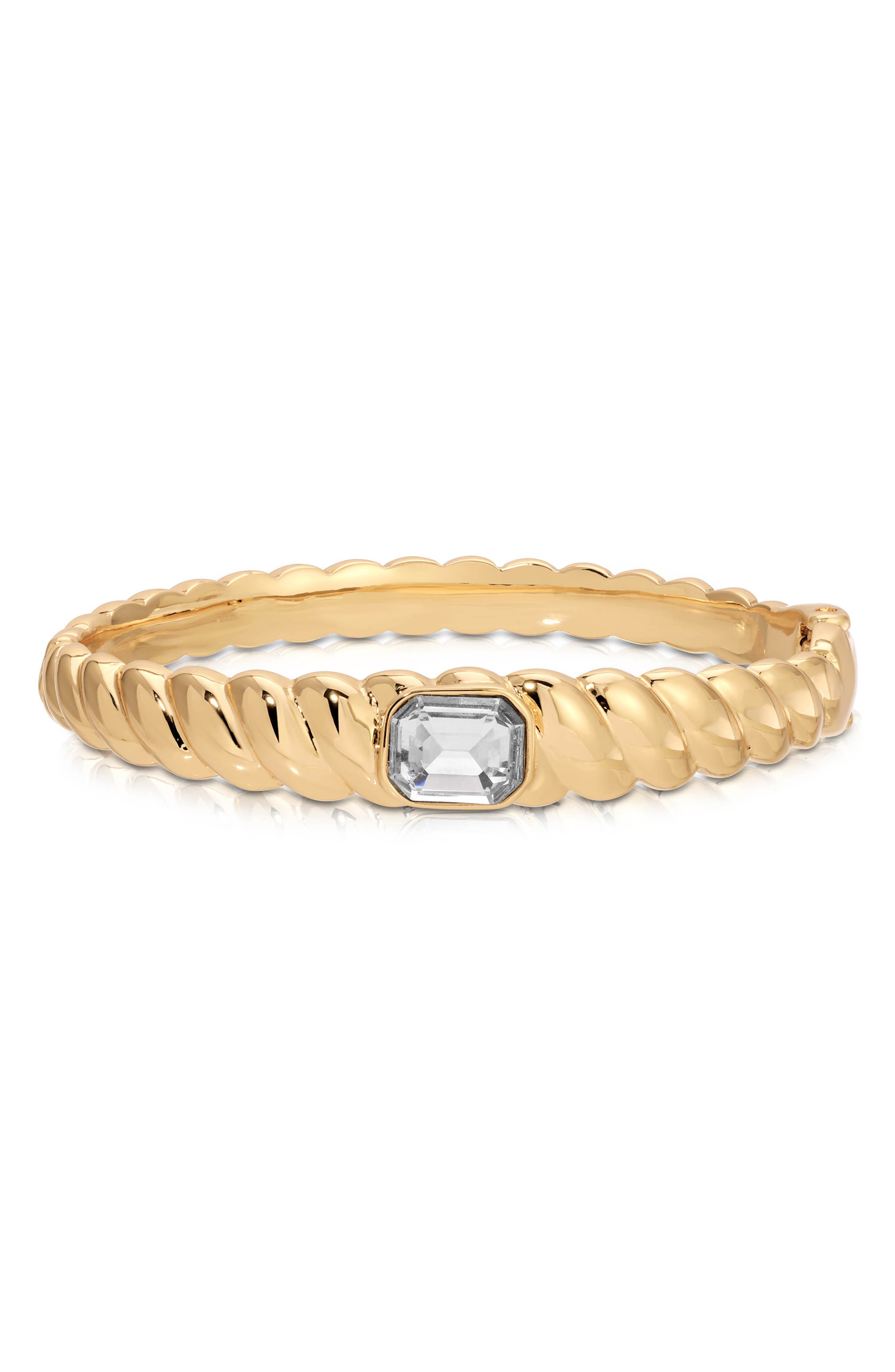 Ettika Twisted Baguette Cuff Bracelet