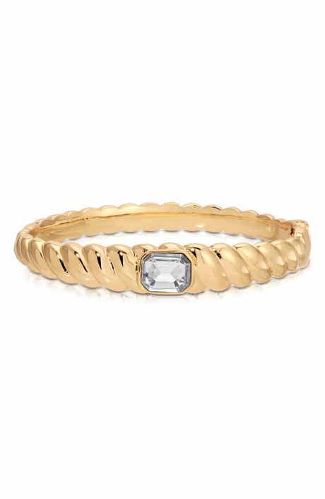 Ettika Twisted Baguette Cuff Bracelet
