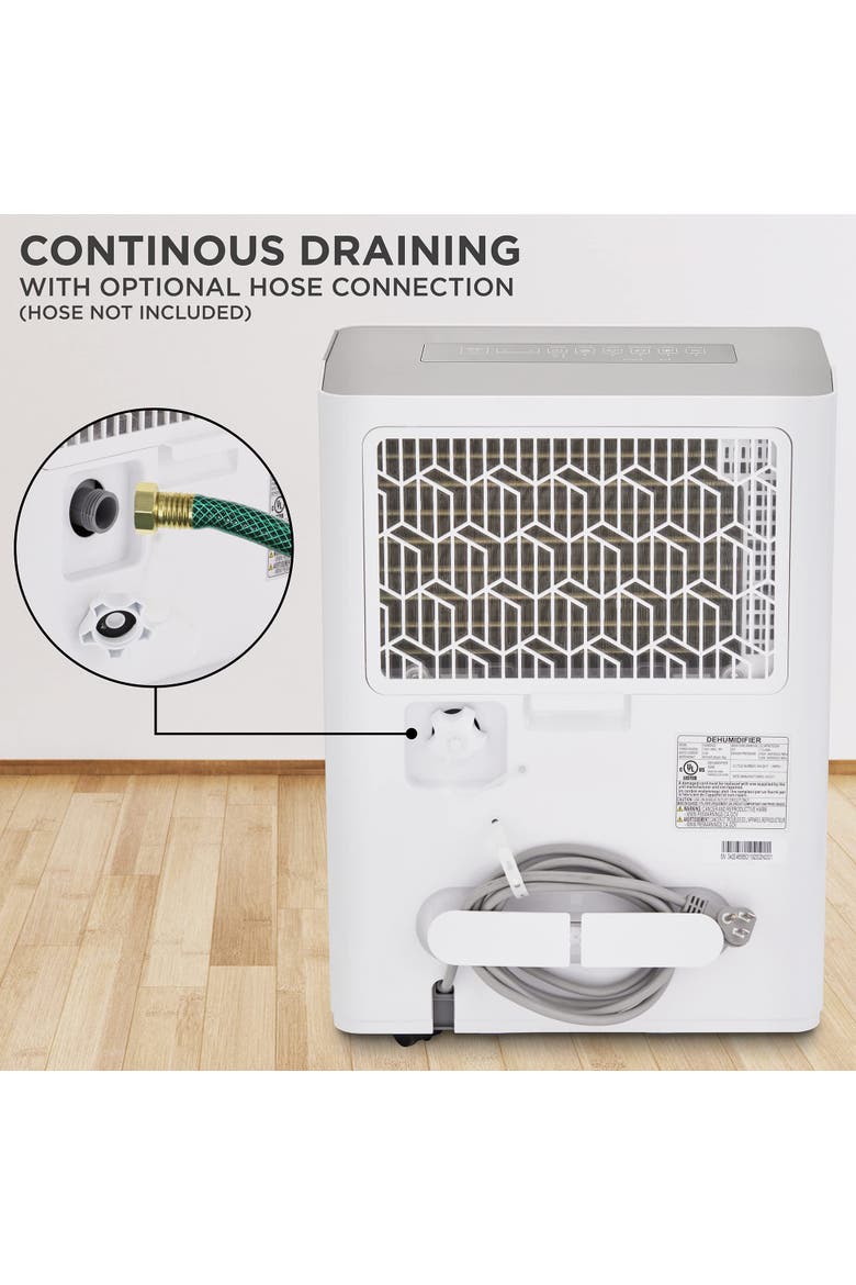 Energy Star Dehumidifier with Hose Connector, Humidity Control & Auto Shutoff, Alternate, color, White