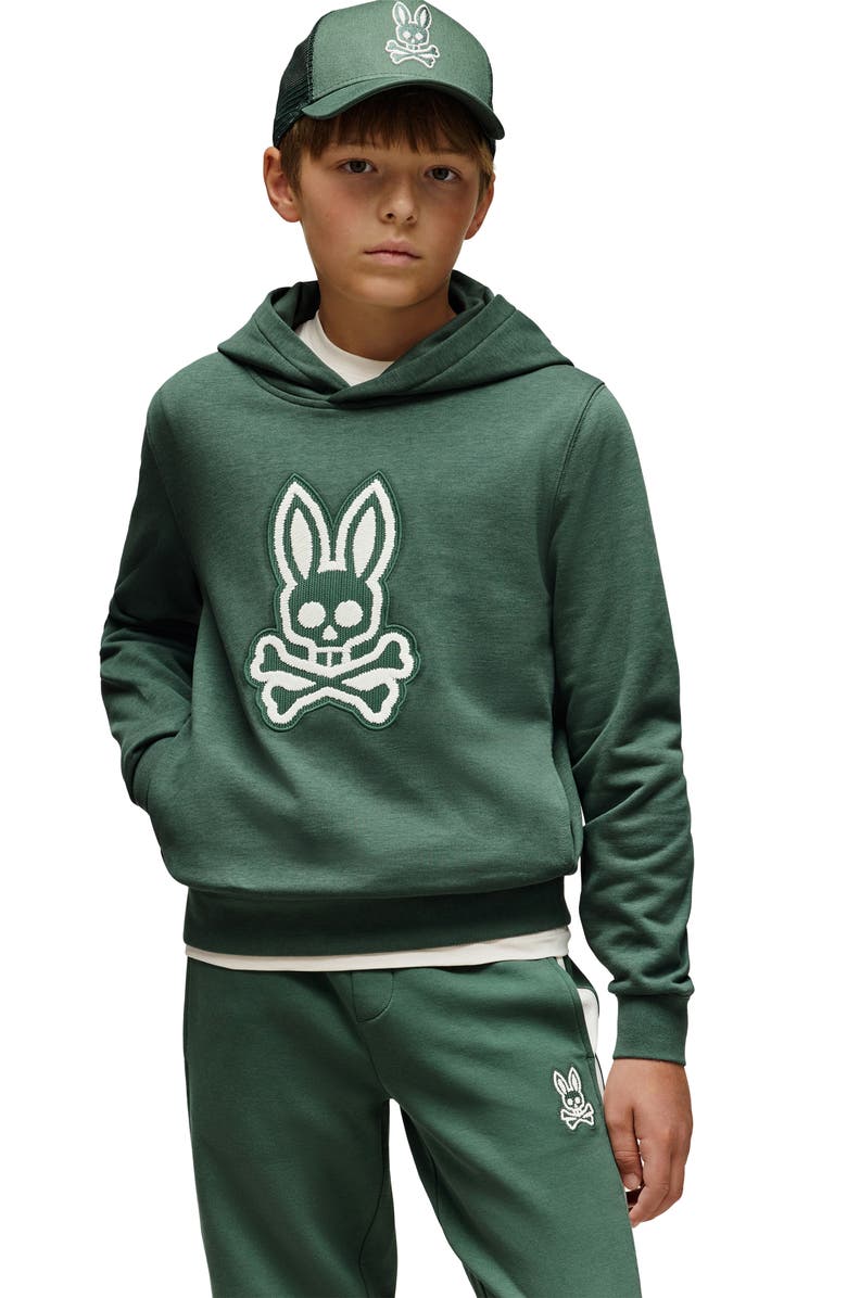 Psycho Bunny Kids' Harley Garden Topi Cotton Blend Hoodie, Alternate, color, Garden Topiary