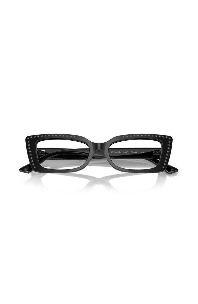 Jimmy Choo 51mm Cat Eye optical glasses, Alternate, color, Black