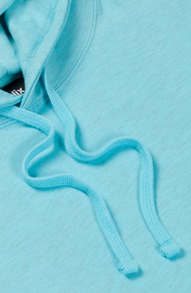 Dalix Womens Lil Heart Midweight Hooded Sweatshirt, Alternate, color, Ocean