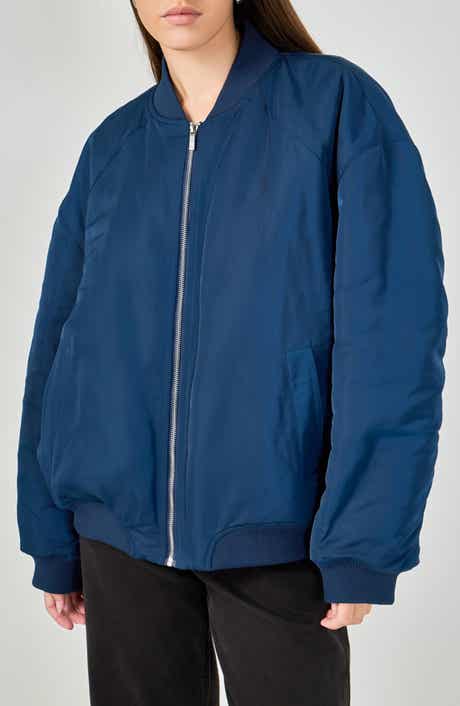 Ruched Bomber Jacket