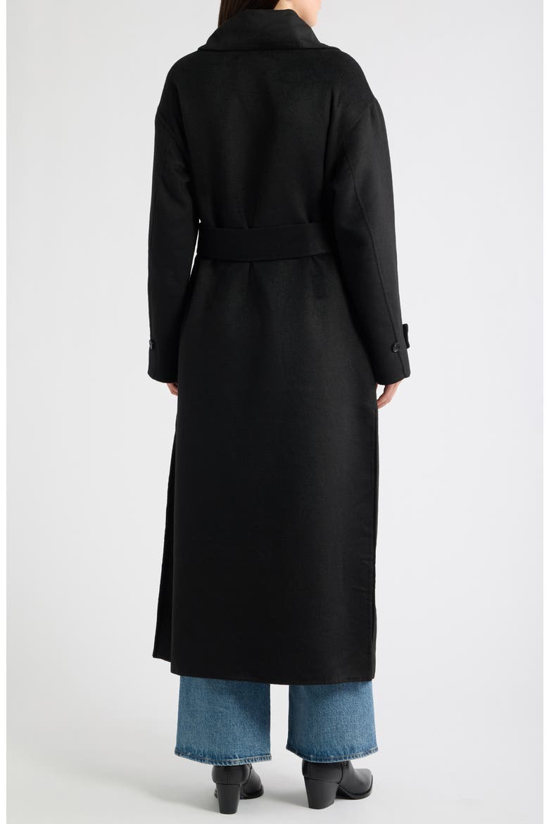 Double Face Belted Coat, Alternate, color, BLACK