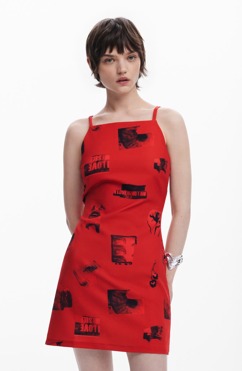 Desigual Sleeveless Minidress, Alternate, color, Red