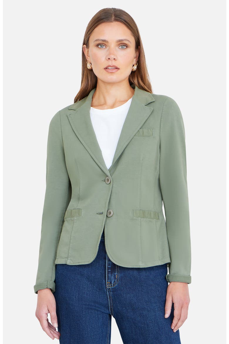 Stretch Cotton Blazer, Main, color, Khaki