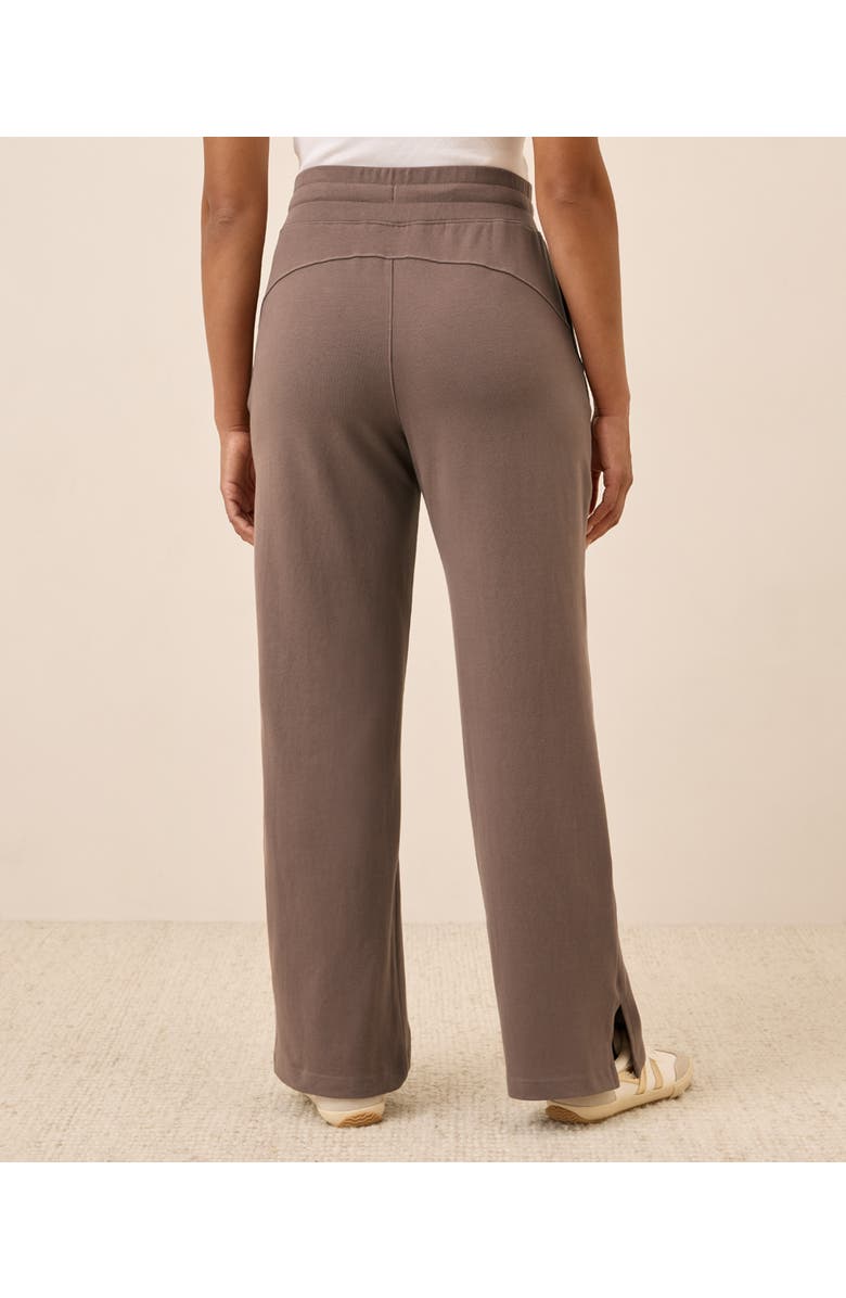 Pact Organic Cotton CloudKnit Wide Leg Pant, Alternate, color, Deep Taupe