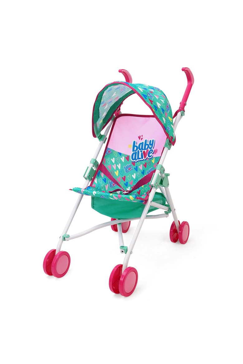 Doll Stroller Green, Main, color, Multicolored