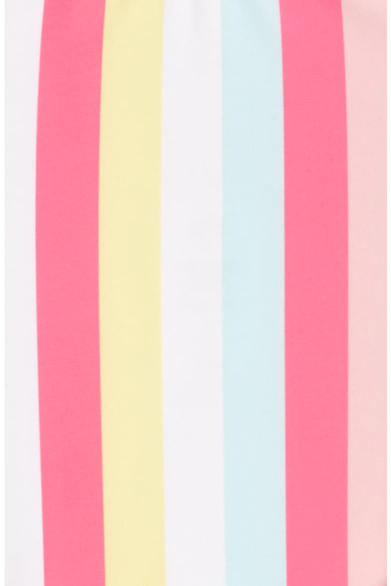Ruffle One-Piece Swimsuit, Alternate, color, PINK POWDER GROOVY STRIPE