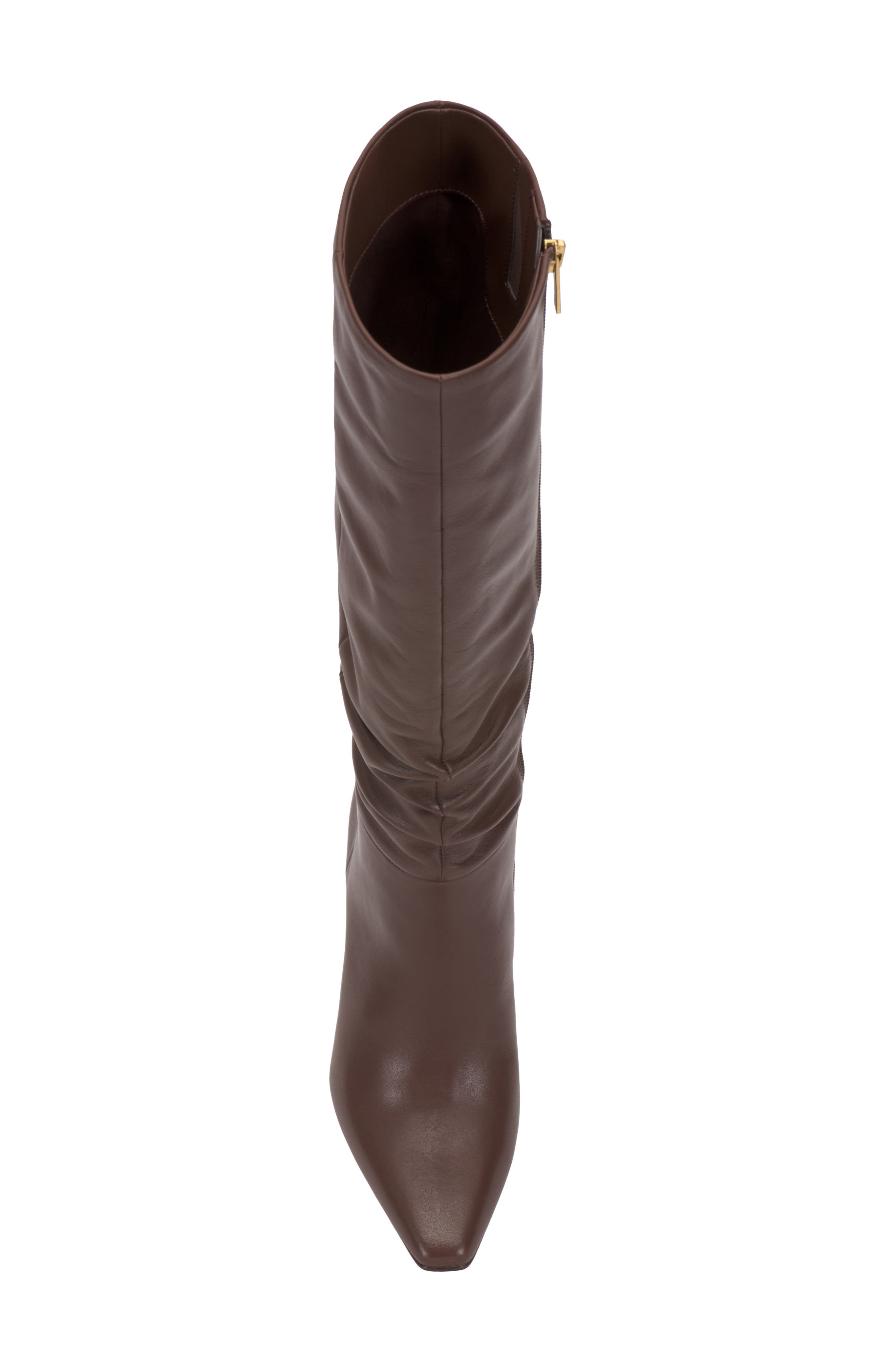 Genisa Knee High Leather Boot, Alternate, color, JAVA