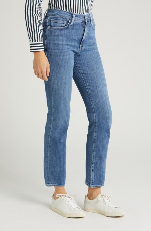 FRAME FRAME LE HIGH RIPPED STRAIGHT LEG JEANS