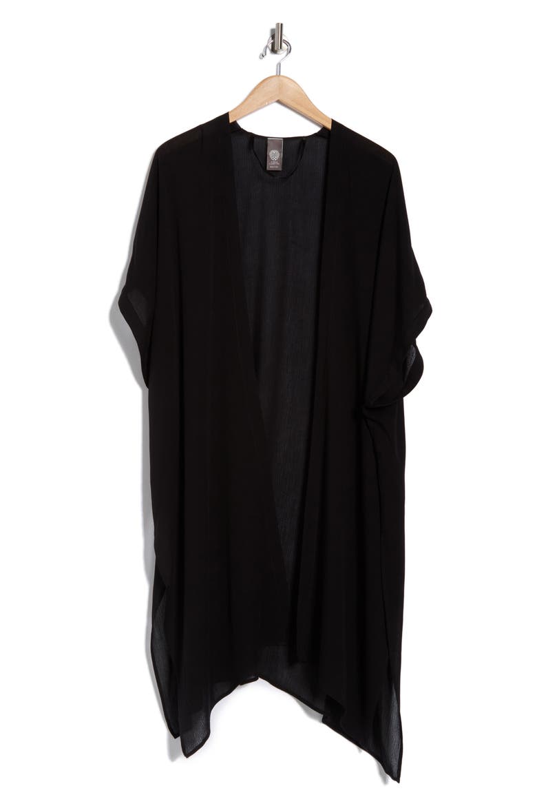 Crinkle Duster, Alternate, color, BLACK