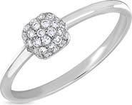 Bony Levy 18K White Gold Pavé Diamond Cushion Ring