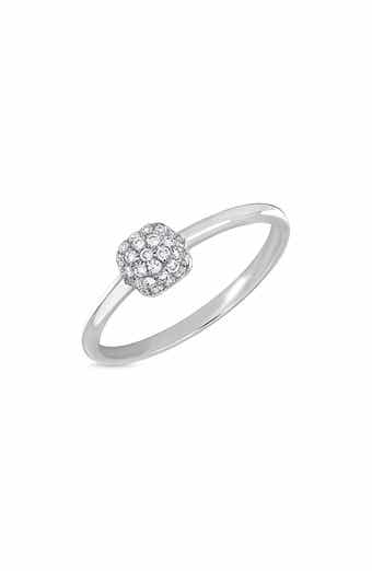 Bony Levy 18K White Gold Pavé Diamond Cushion Ring