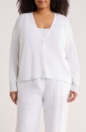 Eileen Fisher V-Neck Organic Linen & Organic Cotton Cardigan