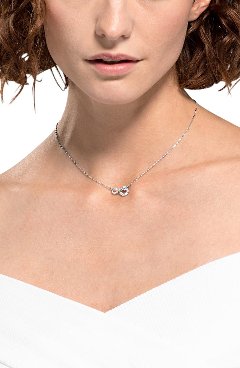 Swarovski Infinity Necklace, Alternate, color, 